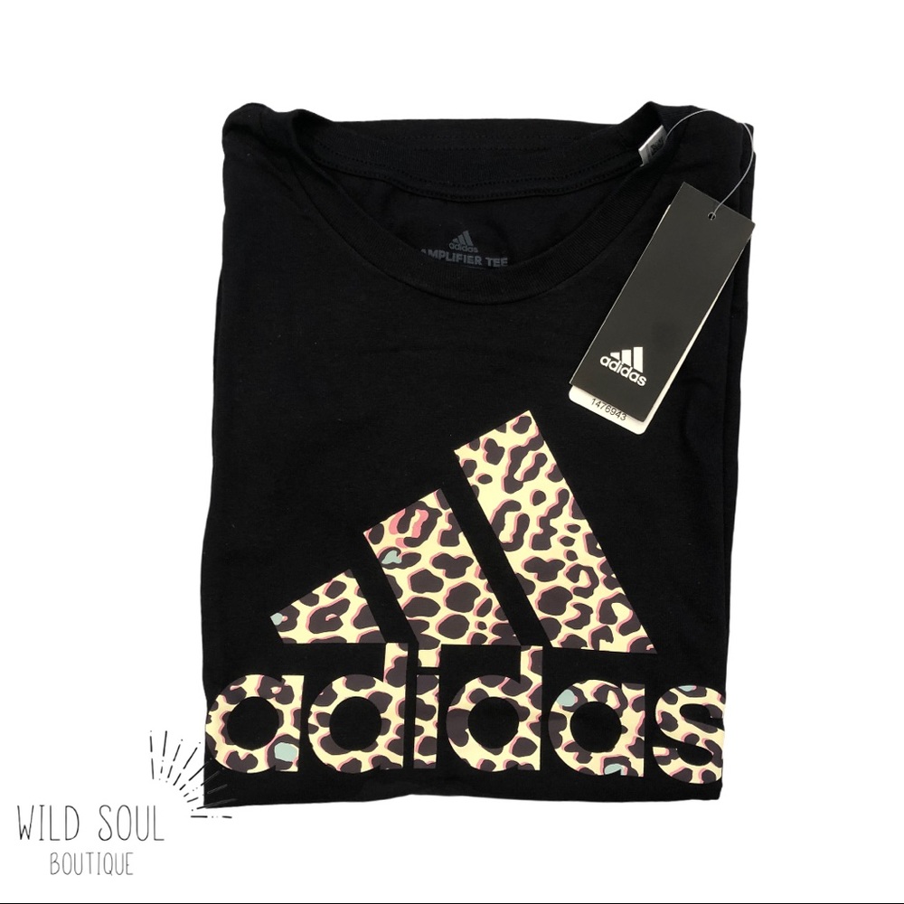 NWT ADIDAS Amplifier Leopard Tee - Picture 3 of 3